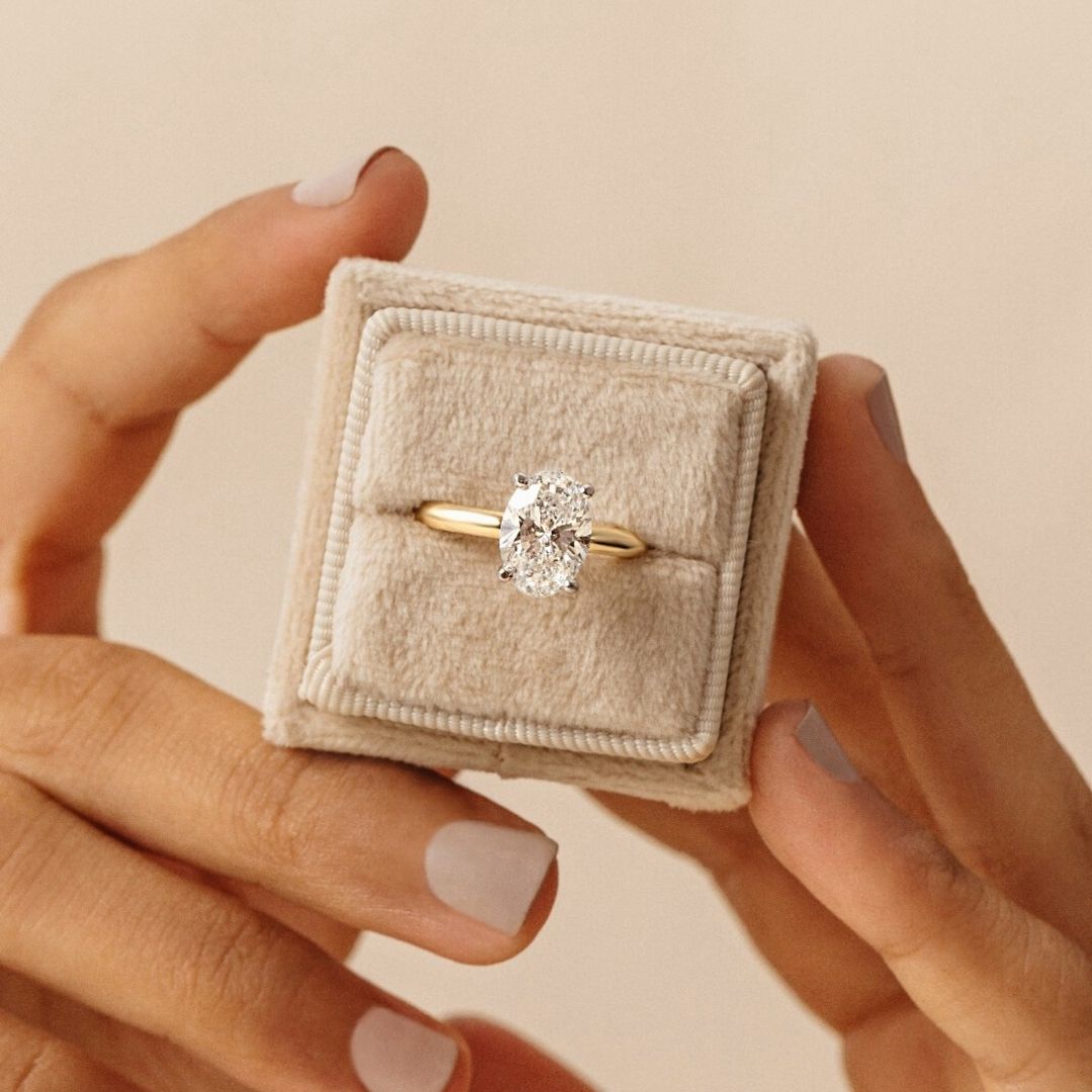 Ava Oval Diamond Engagement Ring - 2.00 carat Lab Grown Diamond