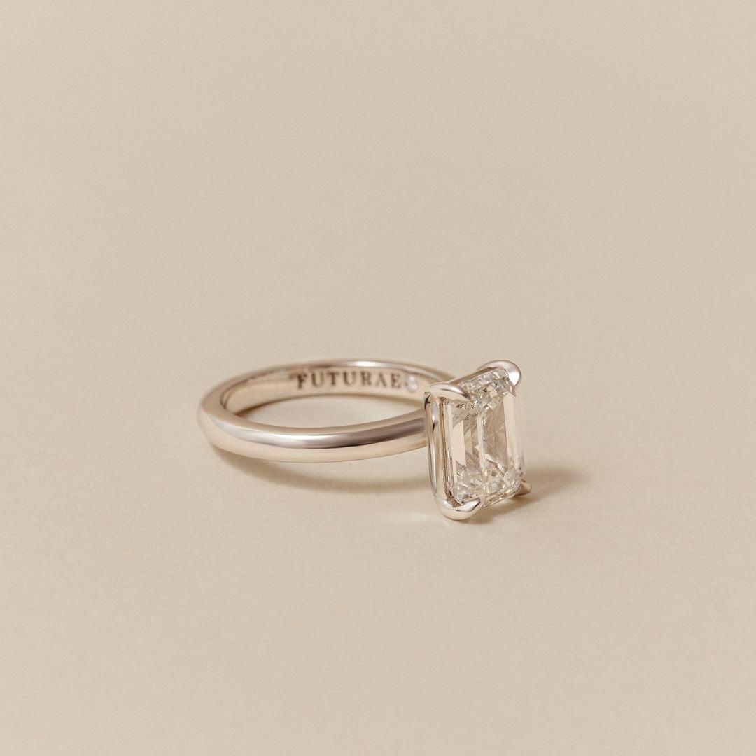 Dea Emerald Cut Diamond Engagement Ring - 2.00 carat Lab Grown Diamond 18ct Yellow or White Gold