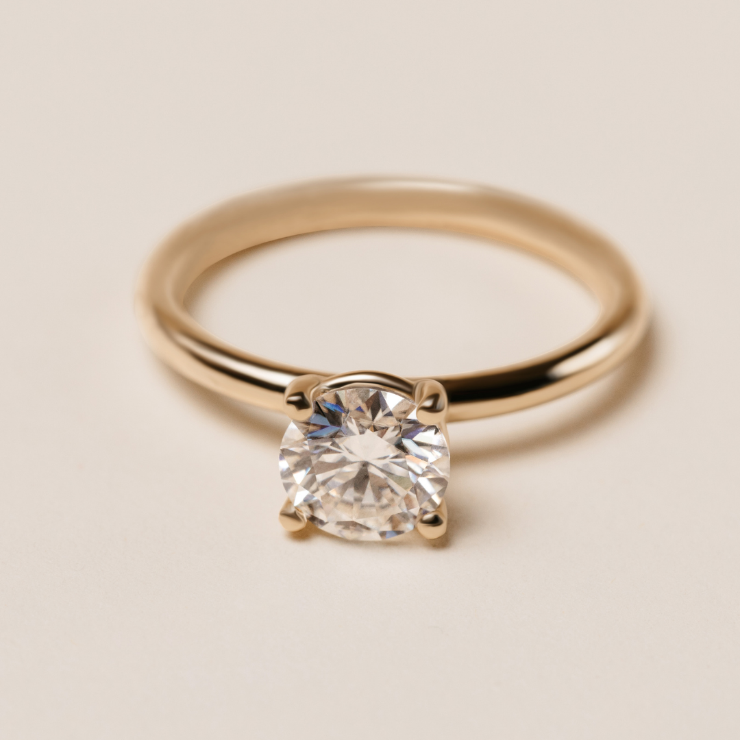 Una Solitaire Diamond Engagement Ring - 1.00 carat Lab Diamond 18ct Yellow Gold