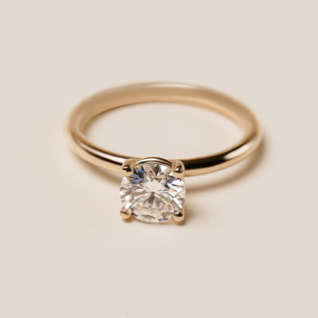 Una Solitaire Diamond Engagement Ring - 2.00 carat Lab Diamond 18ct Yellow Gold