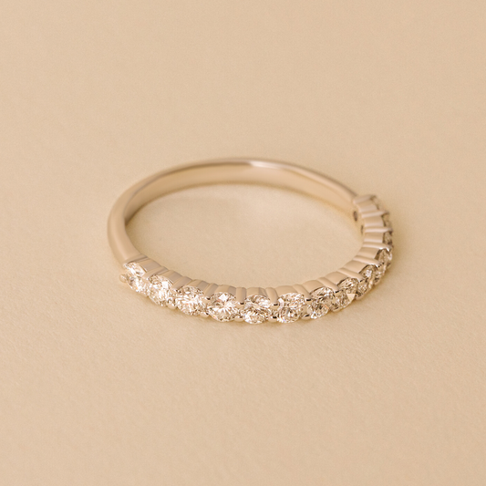 Karine Diamond Ring - Lab Diamond Band 18ct White Gold