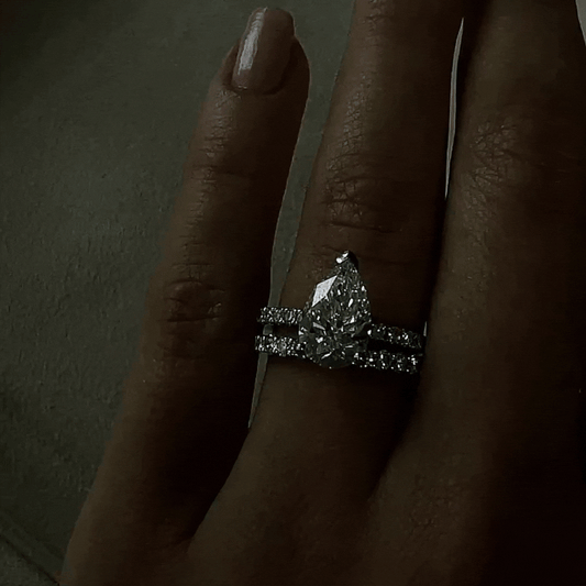Pirum Pear Cut Diamond Engagement Ring