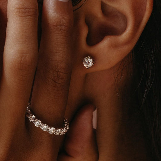 Stella Diamond Earrings - 1.00 carat Lab Diamond Studs 18ct White Gold