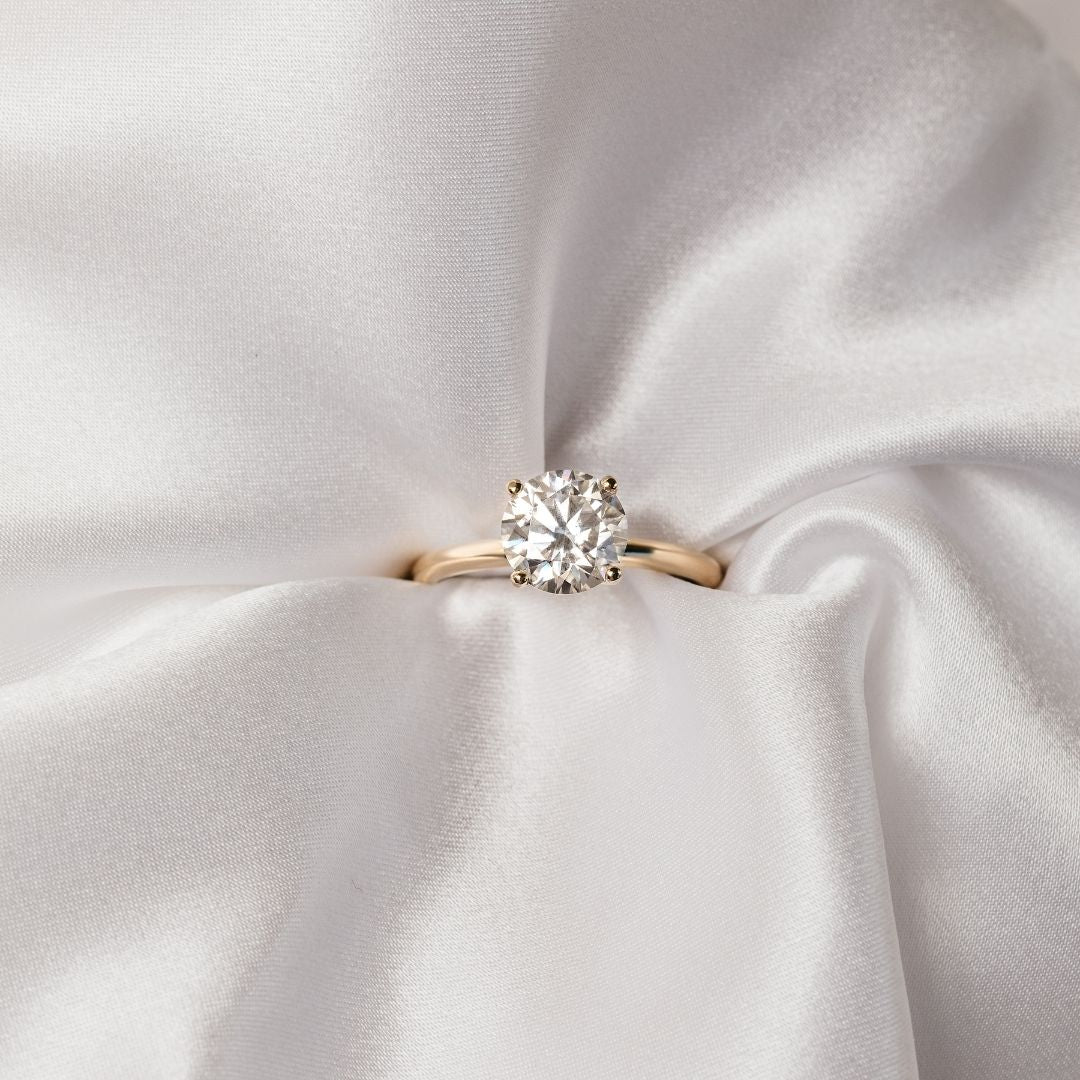Una Solitaire Diamond Engagement Ring - 2.00 carat Lab Diamond 18ct Yellow Gold